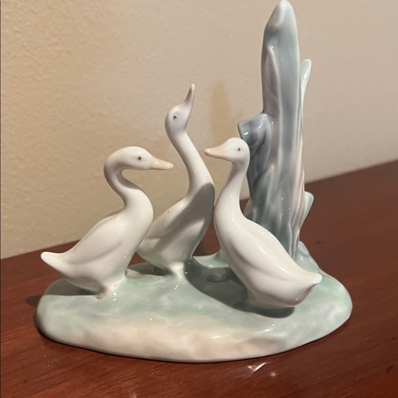 Vintage 1977 Nao Lladro Daisa Hand Painted Porcelain 3 Ducks Geese-Goose Swans